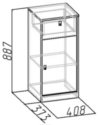 Прихожая Комфорт 2 Тумба 30 408х373х887